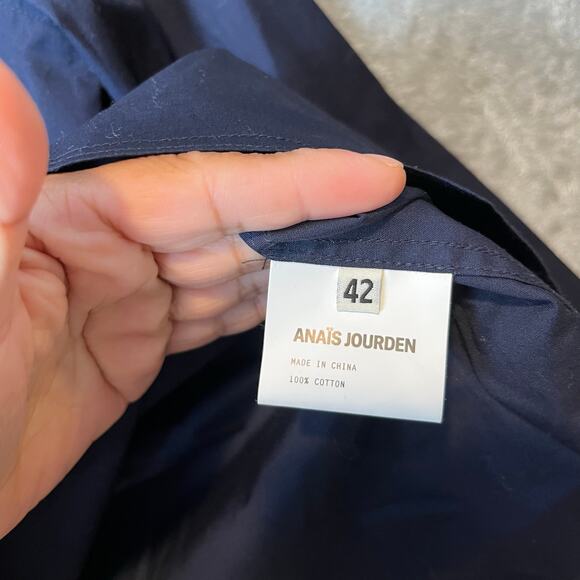 Anais Jourden Off Shoulder Poplin Top Size EU 42 US 12 Classic Modern Career - Picture 6 of 8